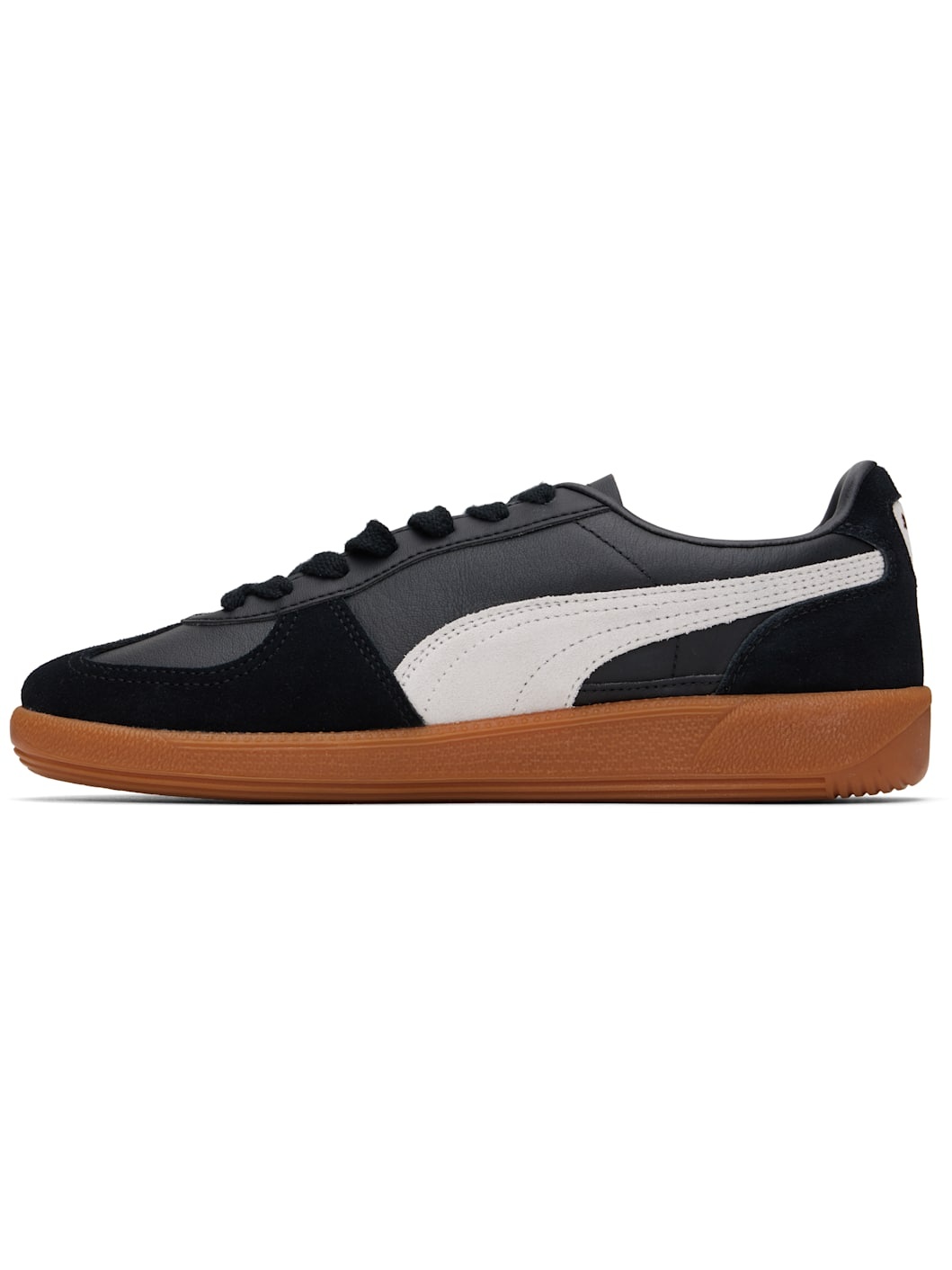 Black & Gray Palermo Leather Sneakers - 3