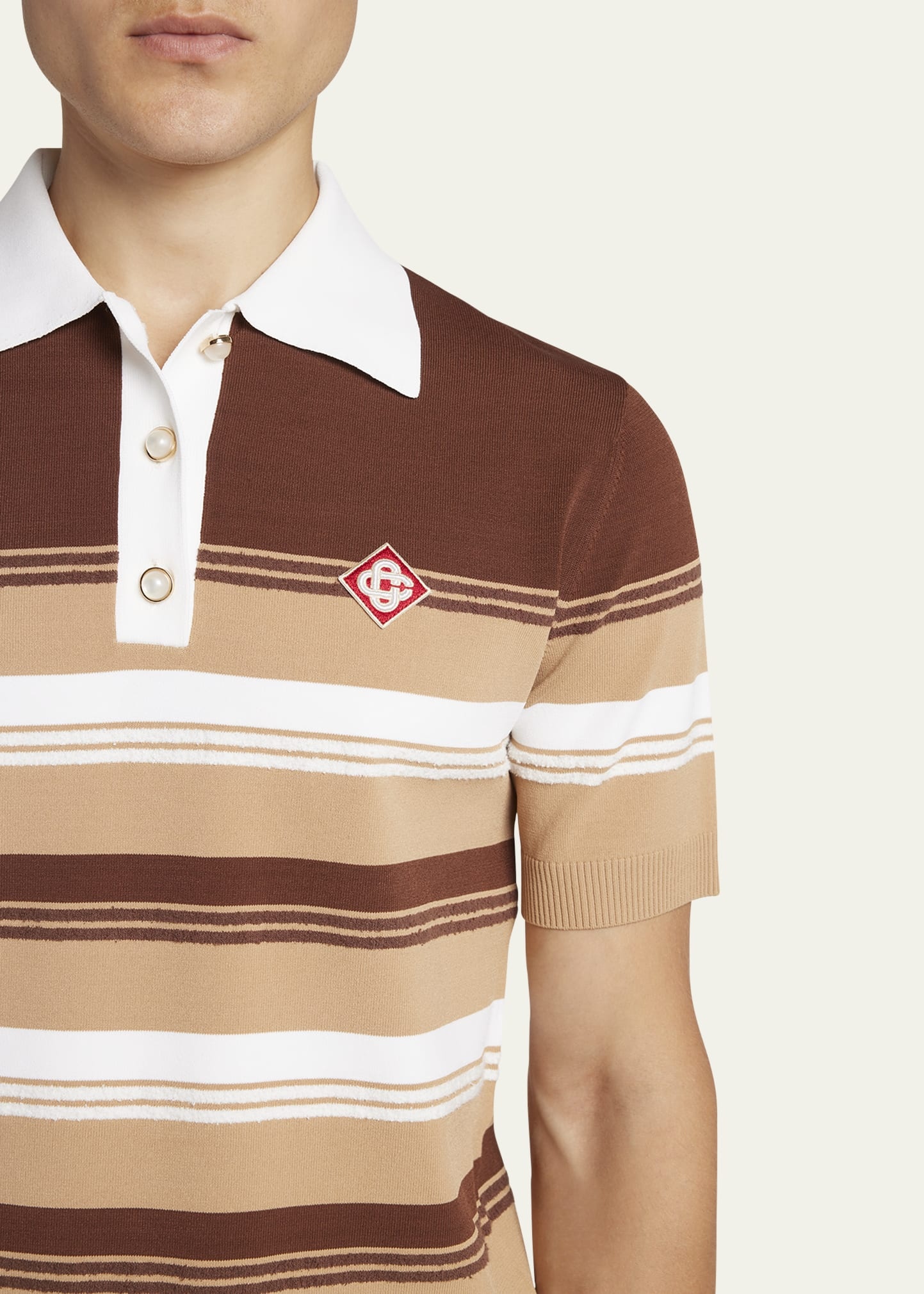 Men's Striped Chicano Polo Shirt - 5