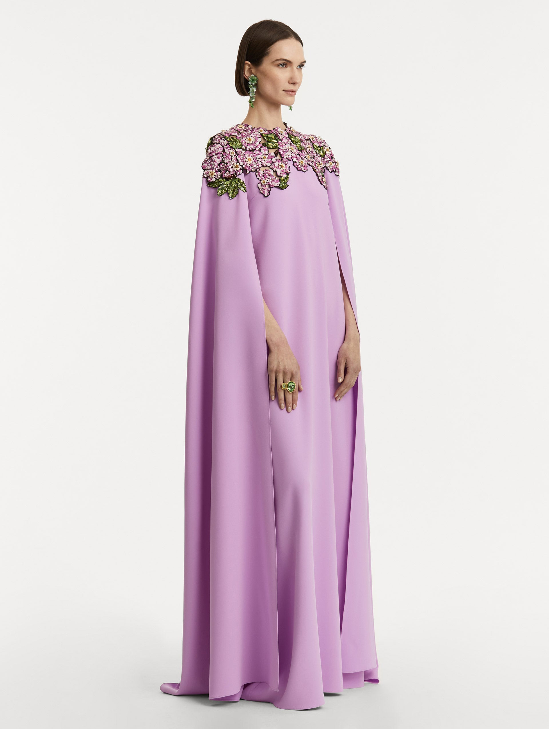 MOSAIC SEQUIN FLORAL EMBROIDERED CAFTAN - 4