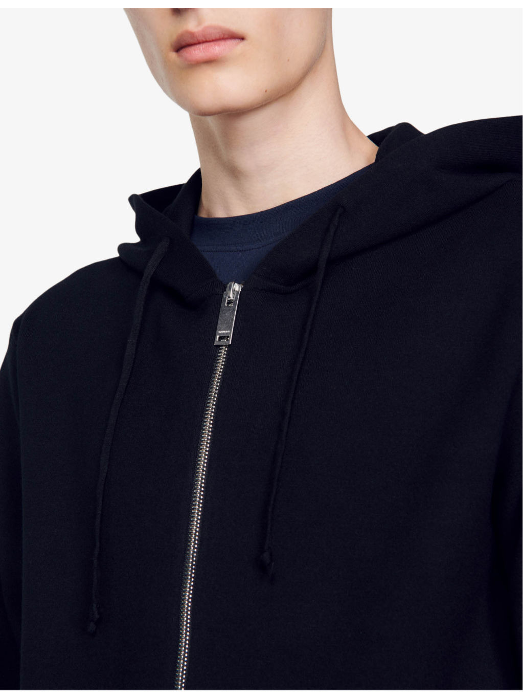 Brand-tab zipped stretch-knit hoody - 5