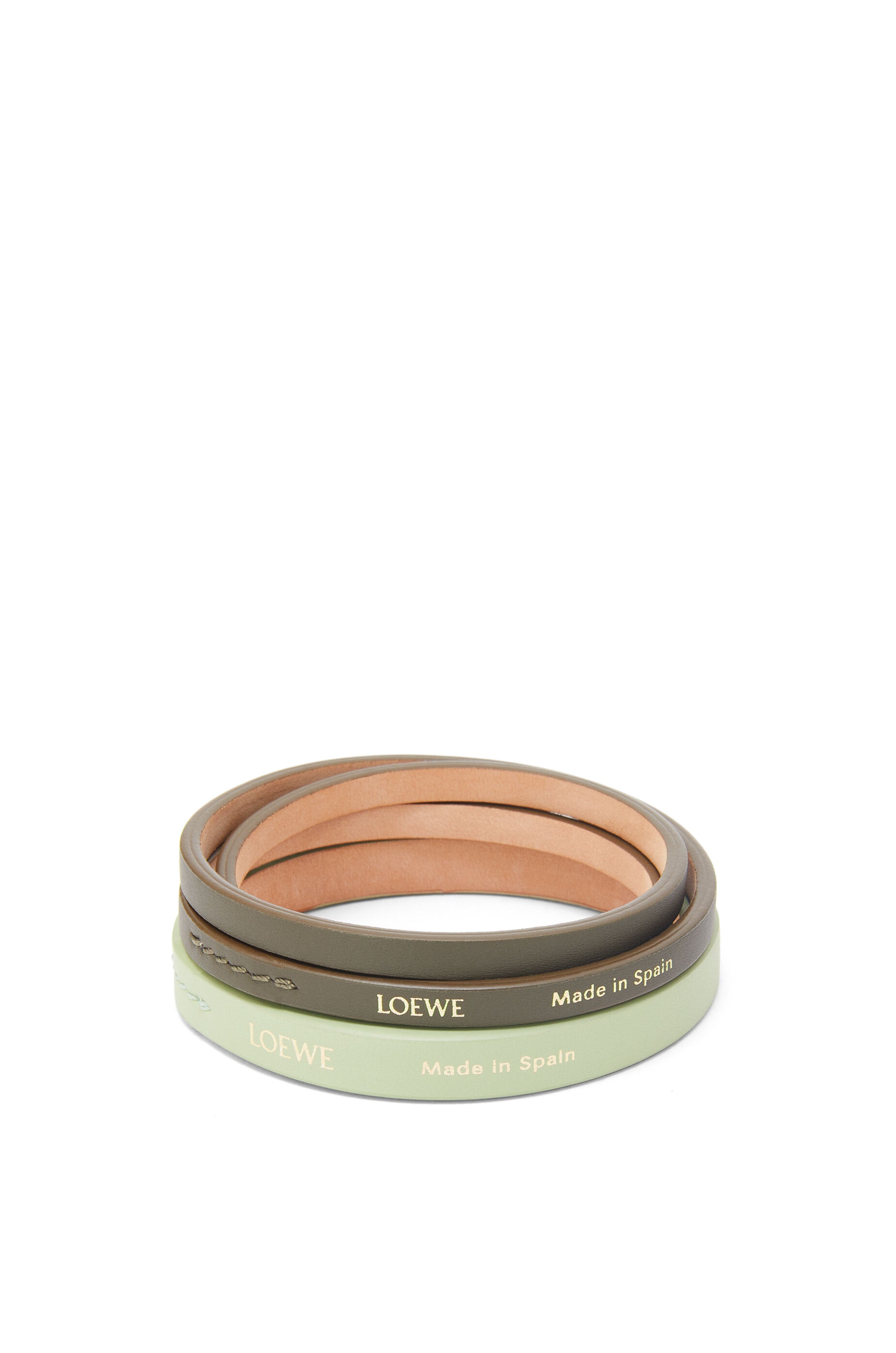 Double bangle set in classic calfskin - 1