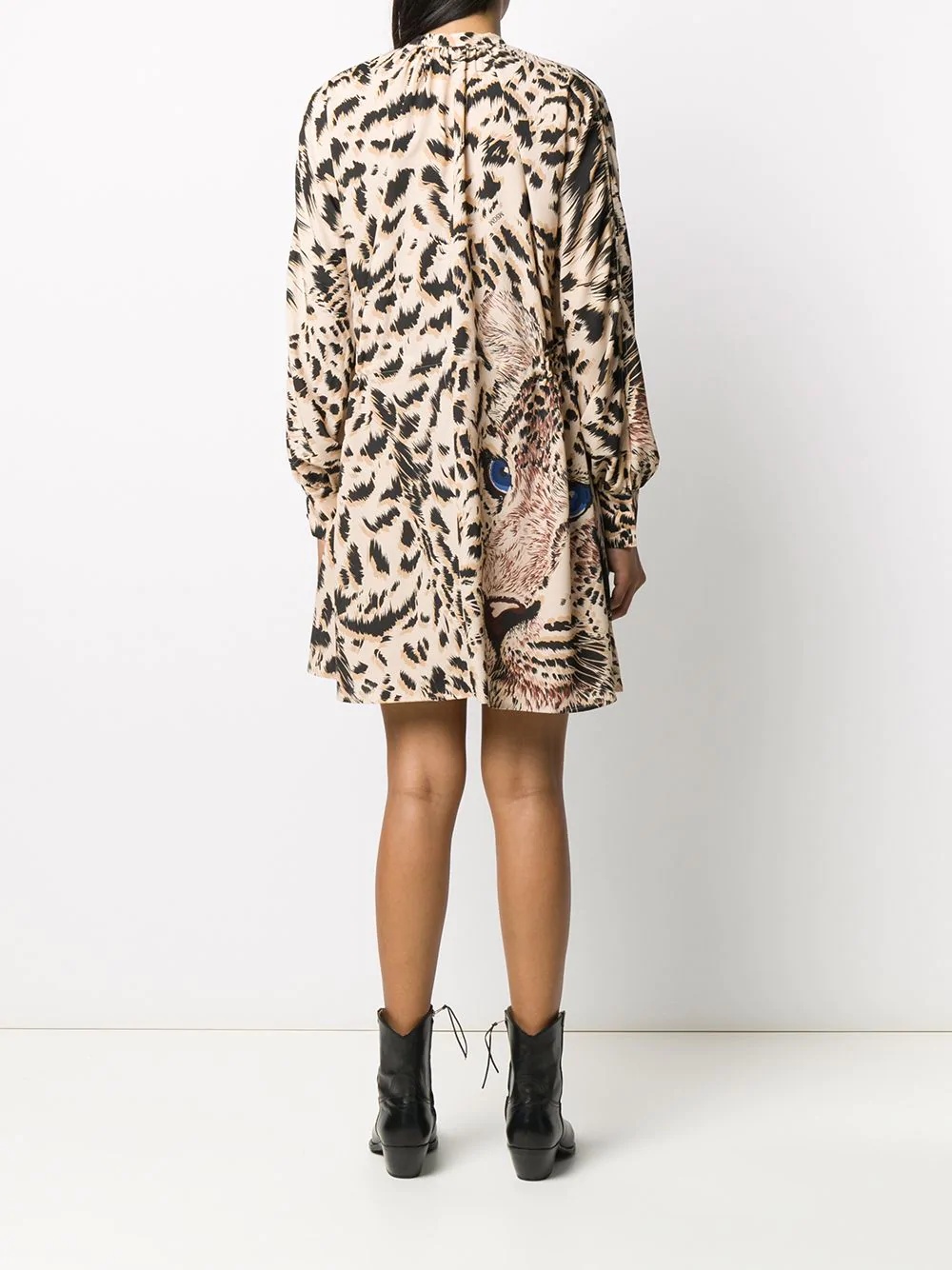 tiger print mini dress - 4