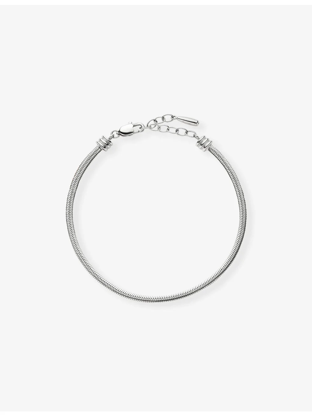 Thin Snake Platinum PVD-Plated Stainless Steel Chain Bracelet - 1