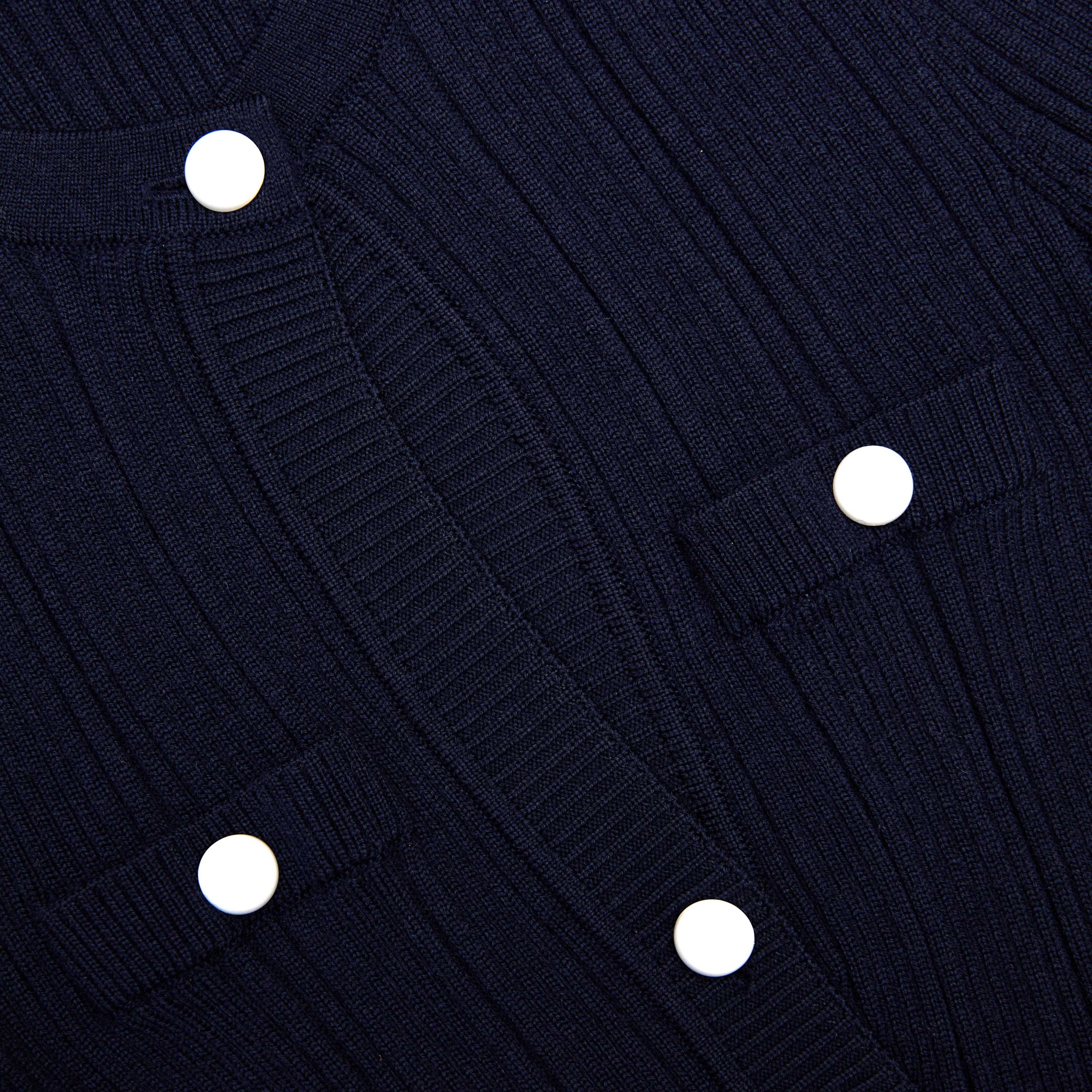 Navy Asymmetric Knit Top - 5
