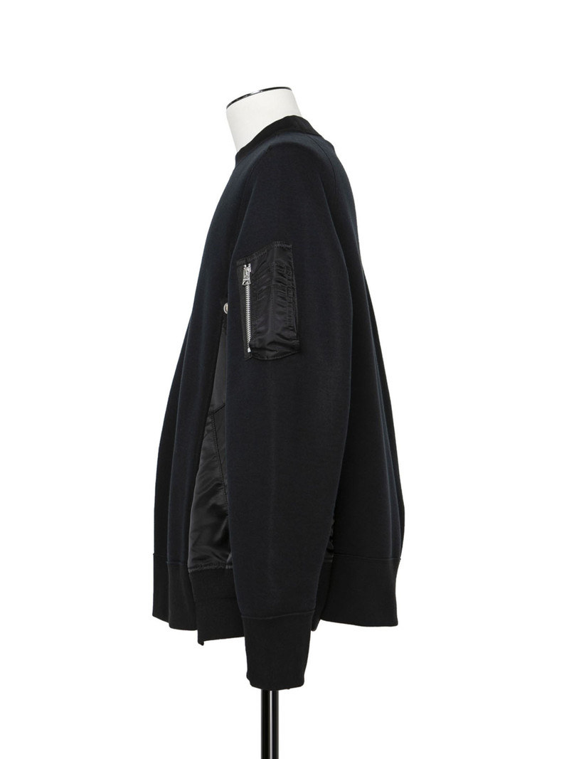 sacai Sponge Sweat x Nylon Twill Pullover outlook