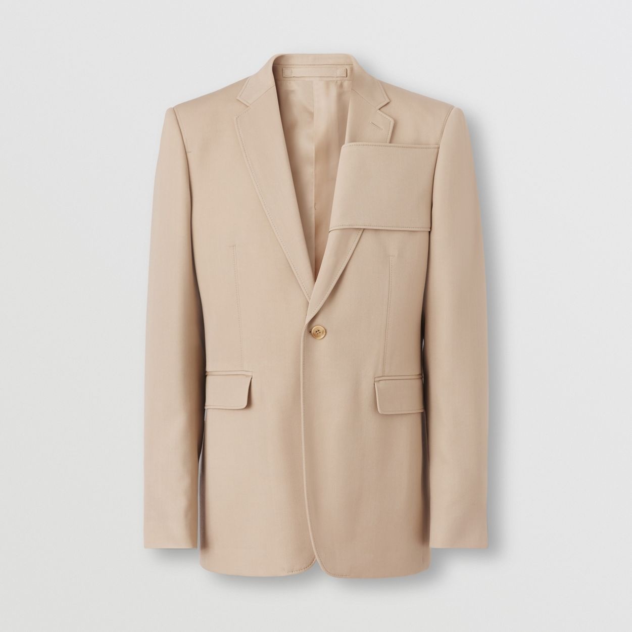 Panel Detail Classic Fit Wool Tailored Jacket - 1