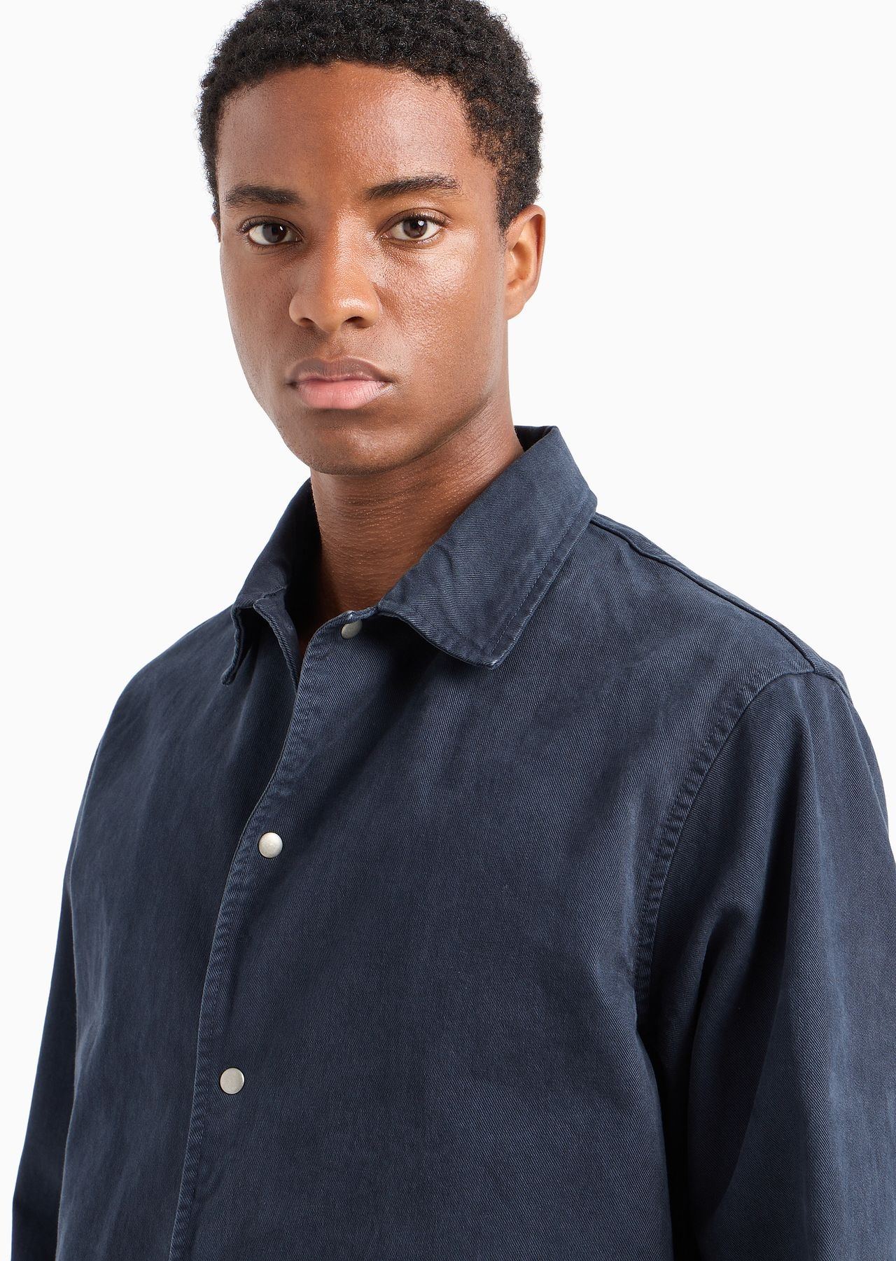 Emporio Armani Sustainability Values Capsule Collection garment-dyed organic bull blouson - 5