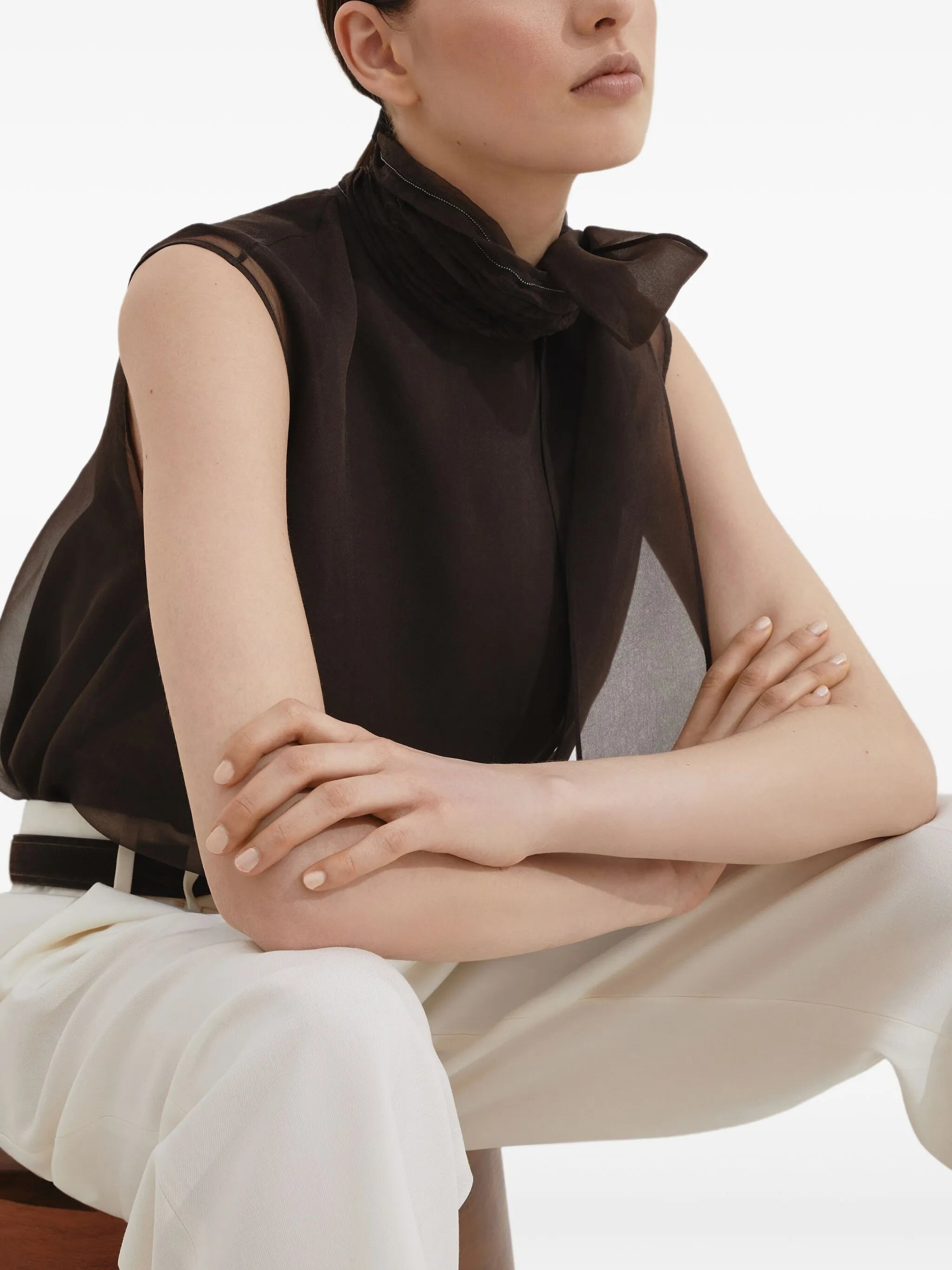 Brunello Cucinelli Pussybow Blouse - 6