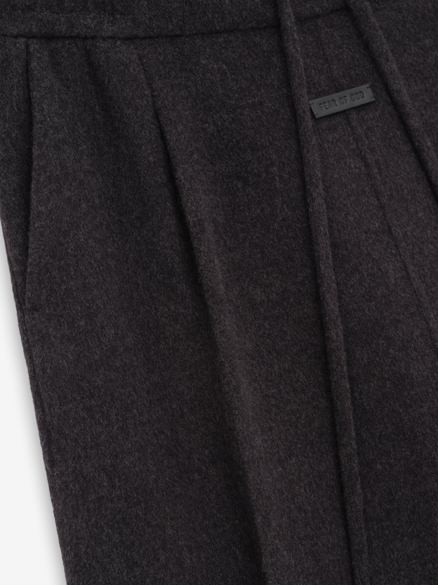 Wool Cashmere Drawstring Wide Leg Pant - 3