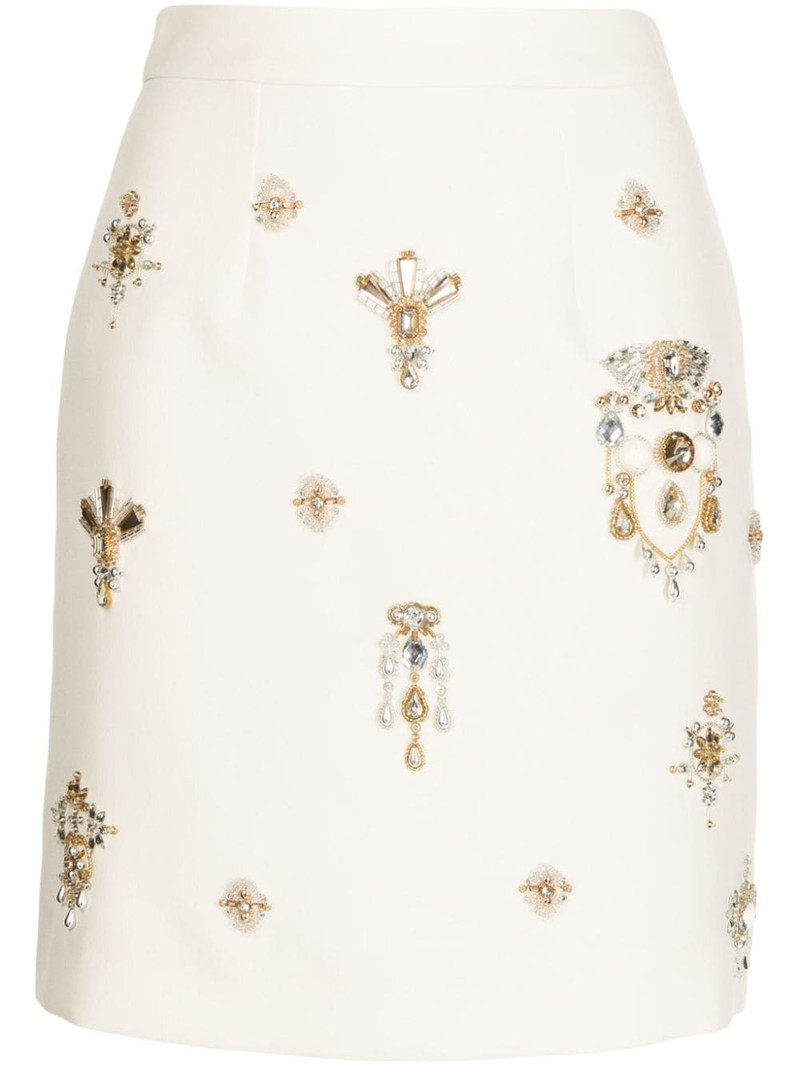 jewel-embellished silk miniskirt 1