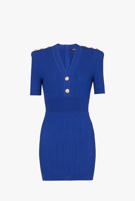 Short “gitane” blue eco-designed  knit dress - 1