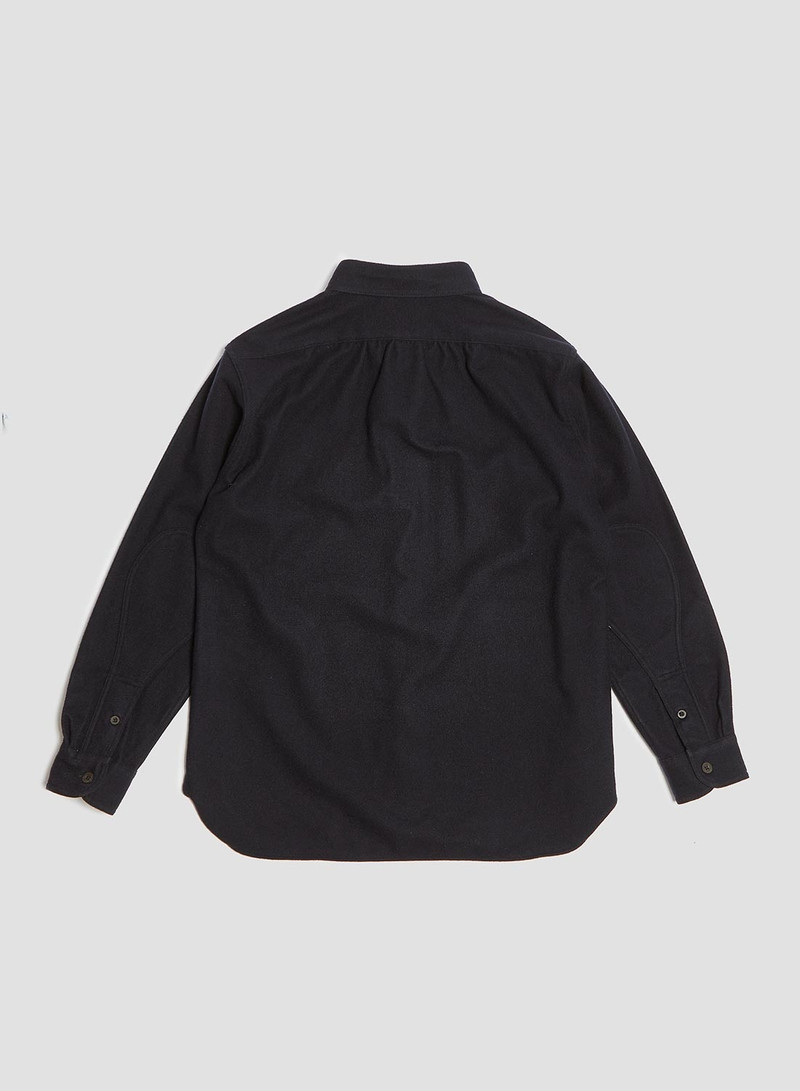 Tharkay Shirt Wool Flannel in Dark Navy 3