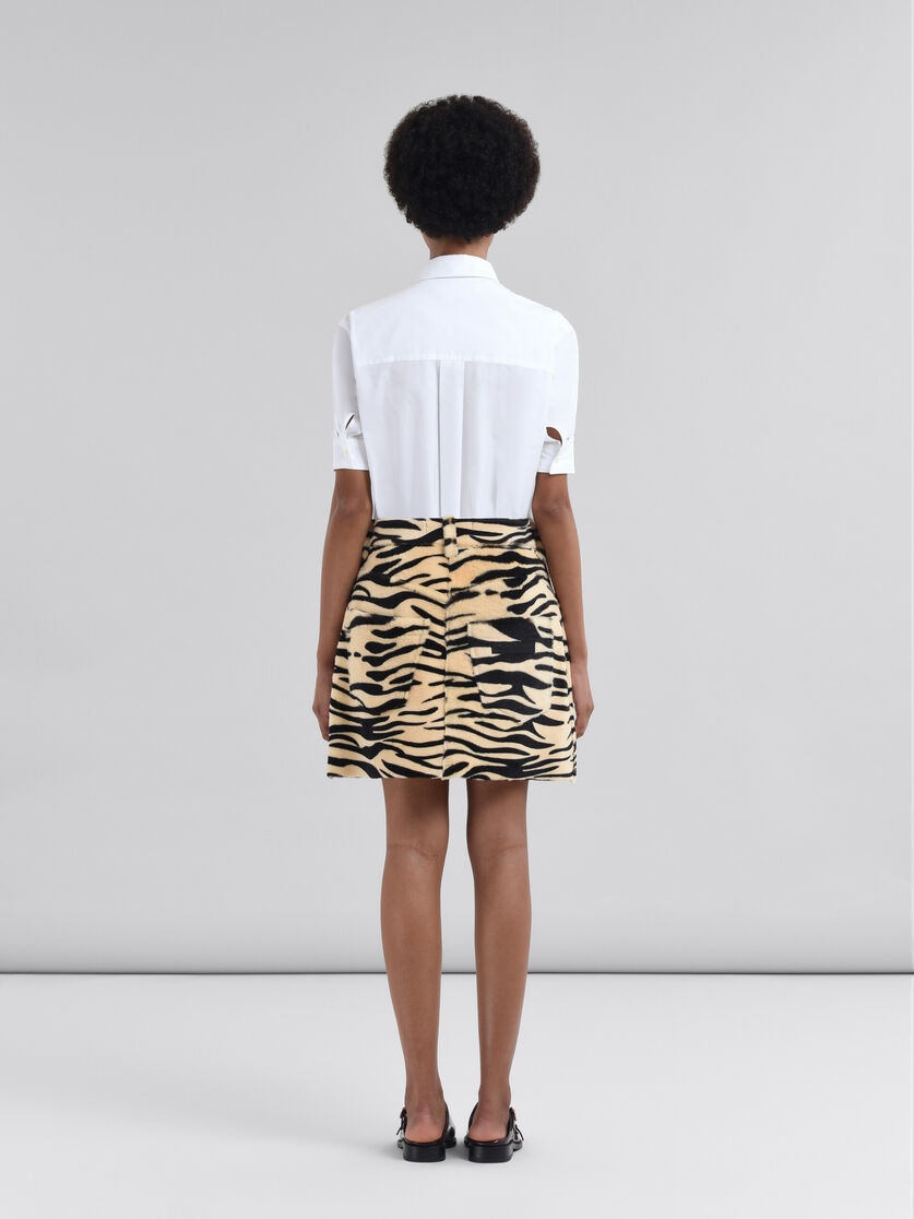 SHEARLING MINISKIRT WITH TIGER PRINT - 3