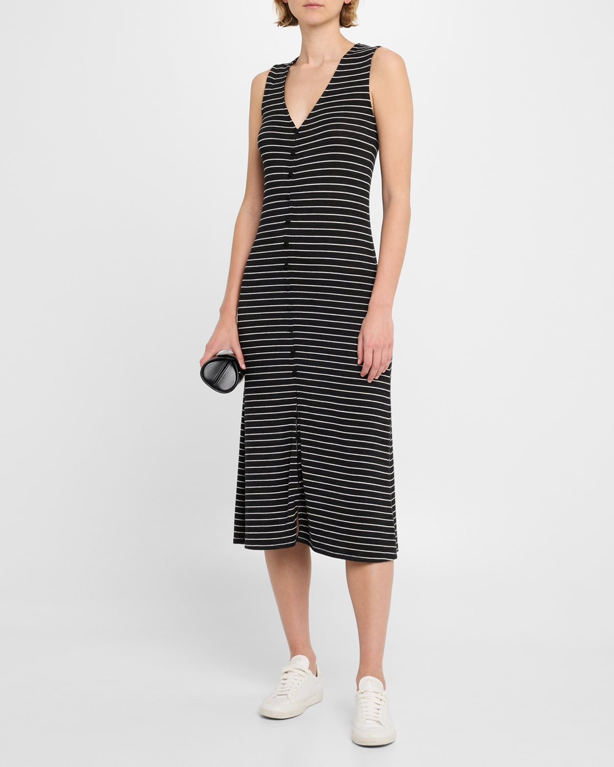 The Knit Button Tank Dress - 4