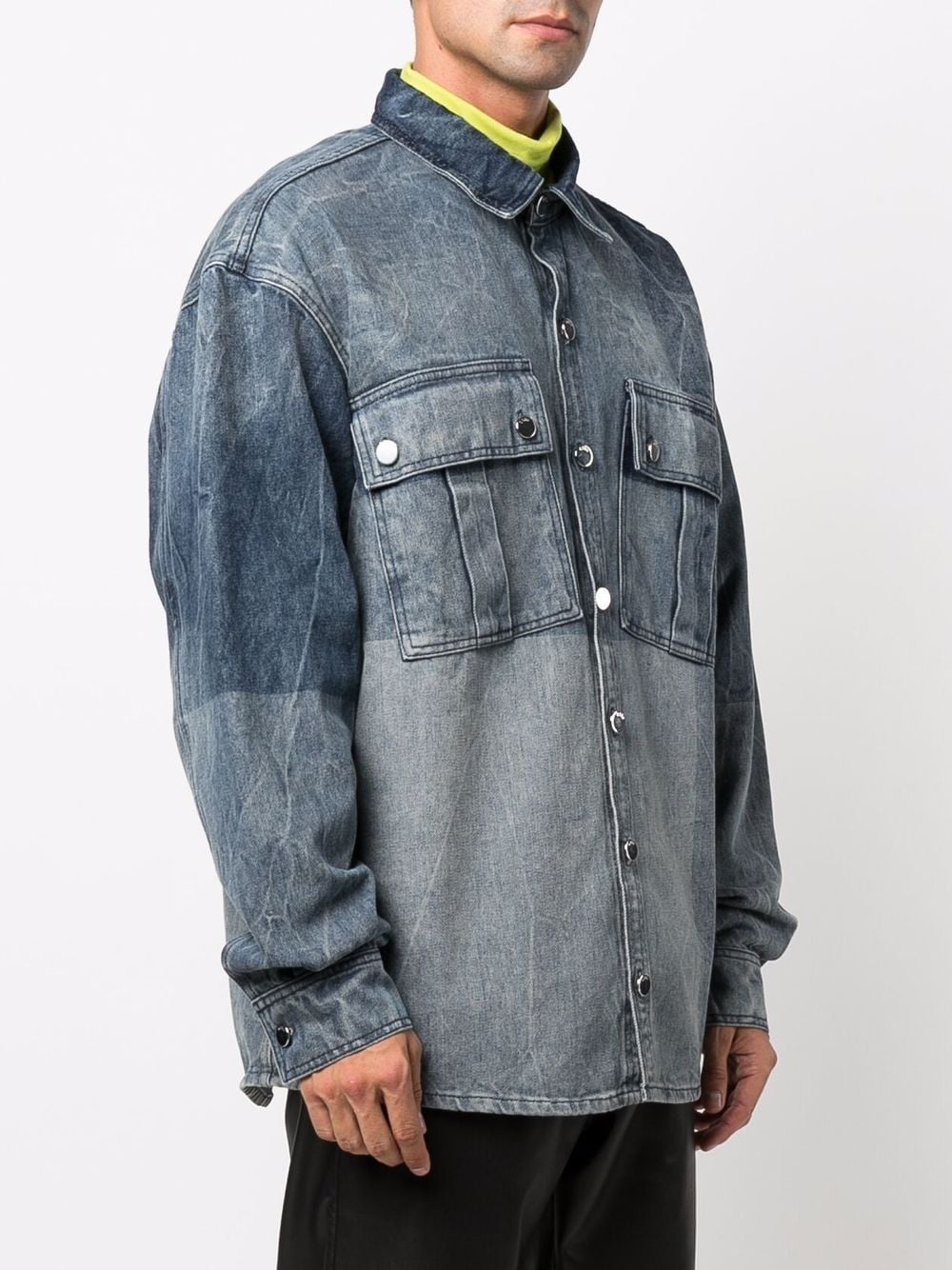 relaxed-fit denim organic cotton shirt - 3