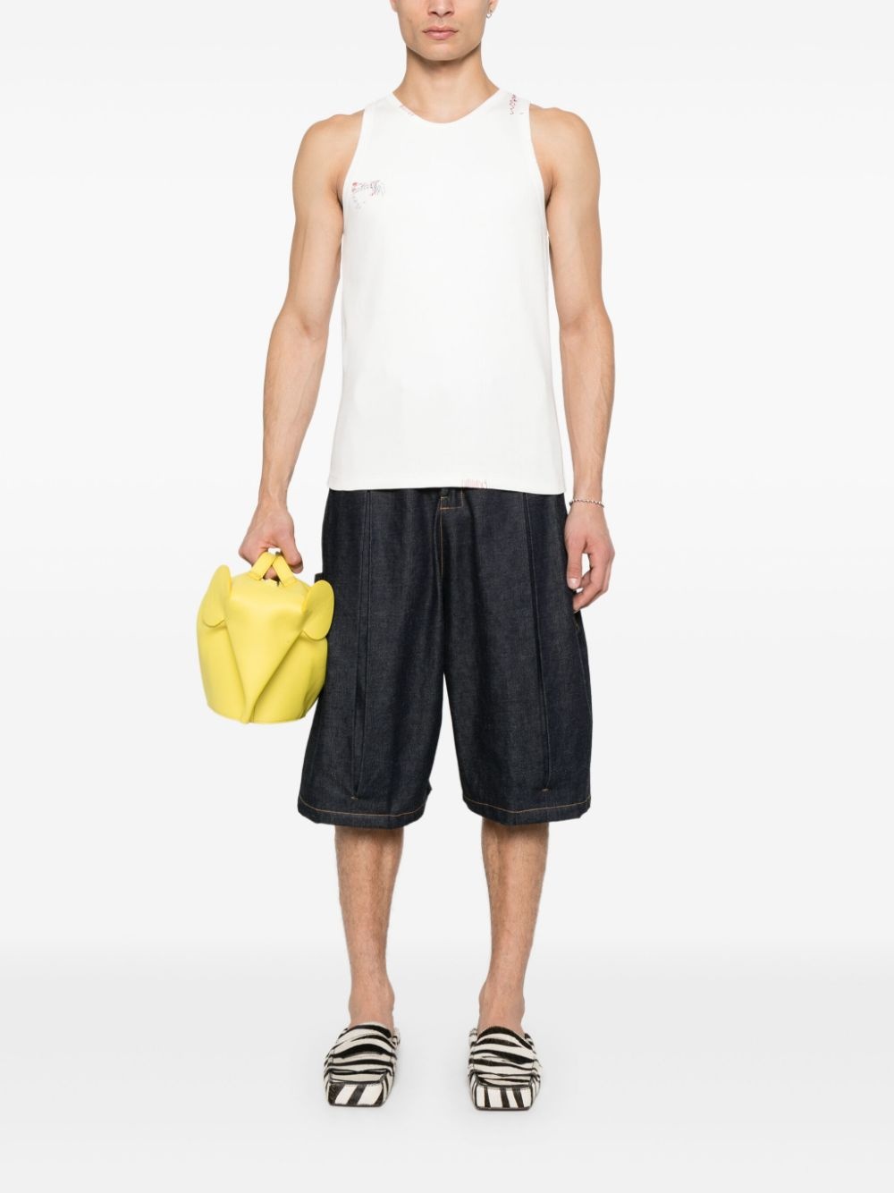 logo-embroidered tank top - 2