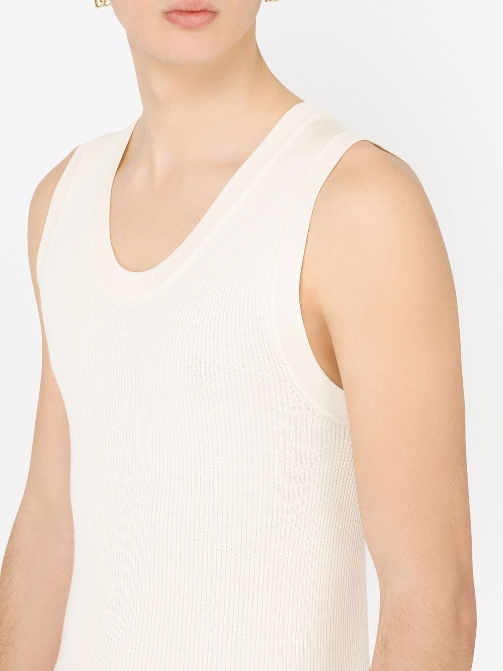 knitted wool vest - 5