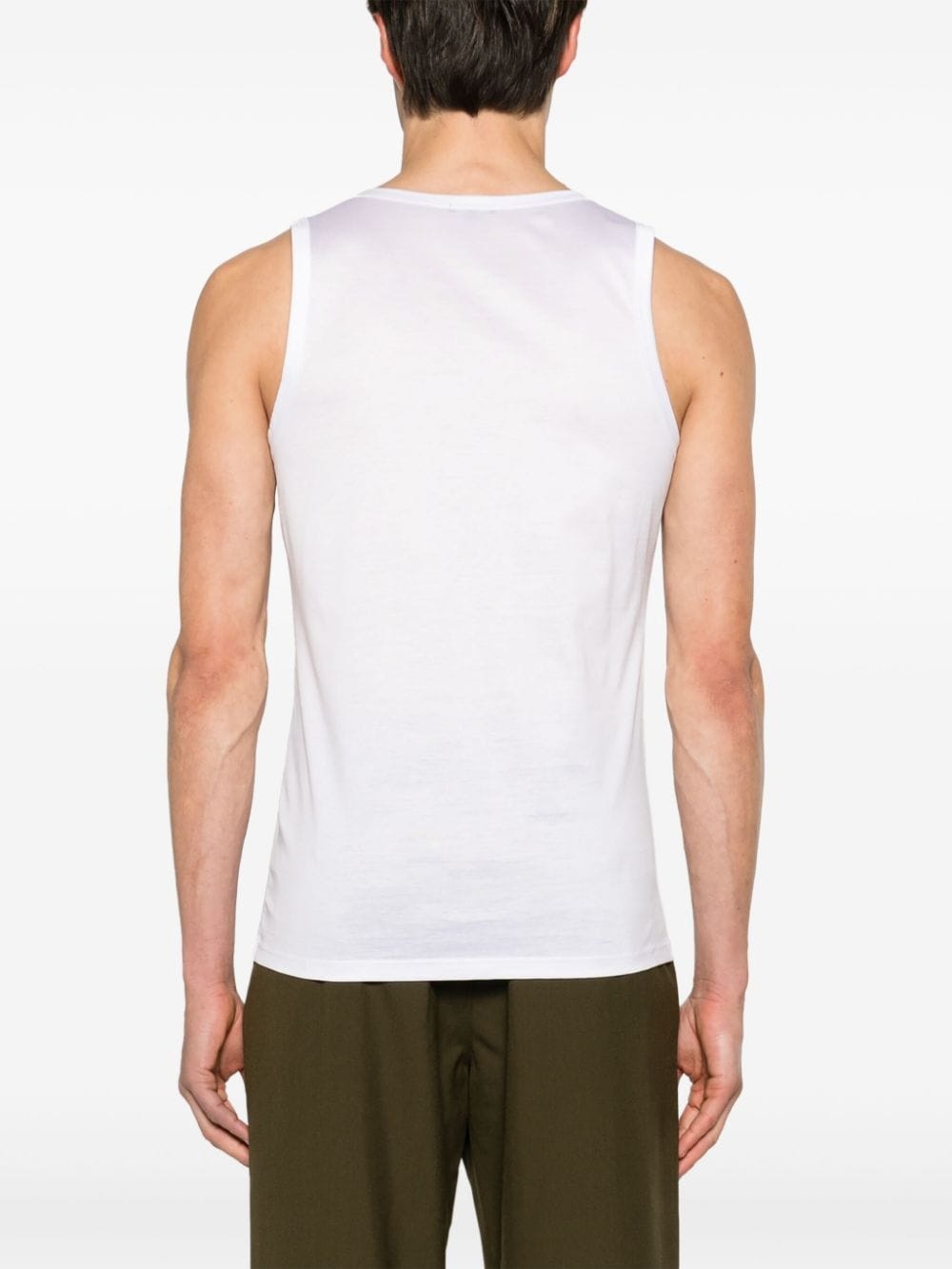 crew-neck cotton tank top - 4