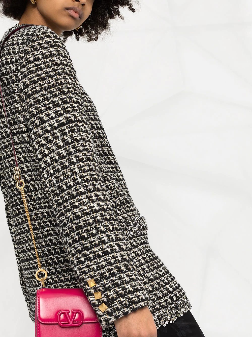 tweed sequin embellished jacket - 3