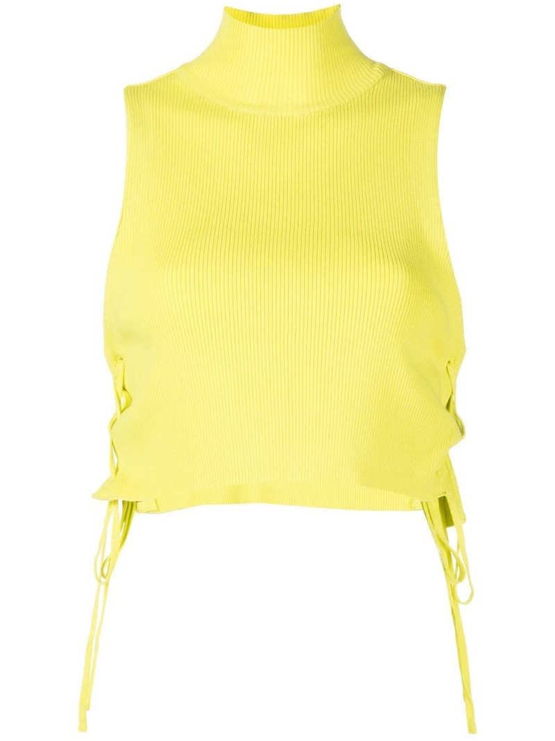lace-up detail vest top 1