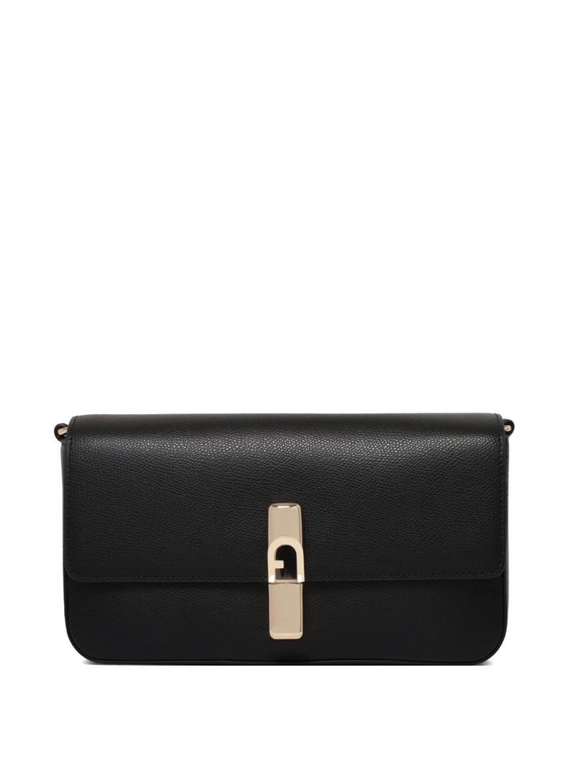 Iride clasp-fastening leather shoulder bag - 1