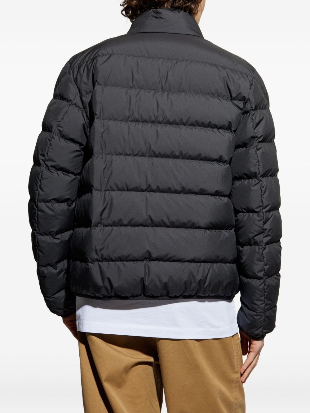 logo-patch padded jacket - 4
