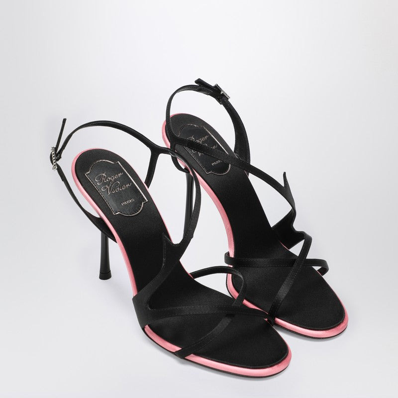 Roger Vivier Black Satin Heeled Sandals Women - 2