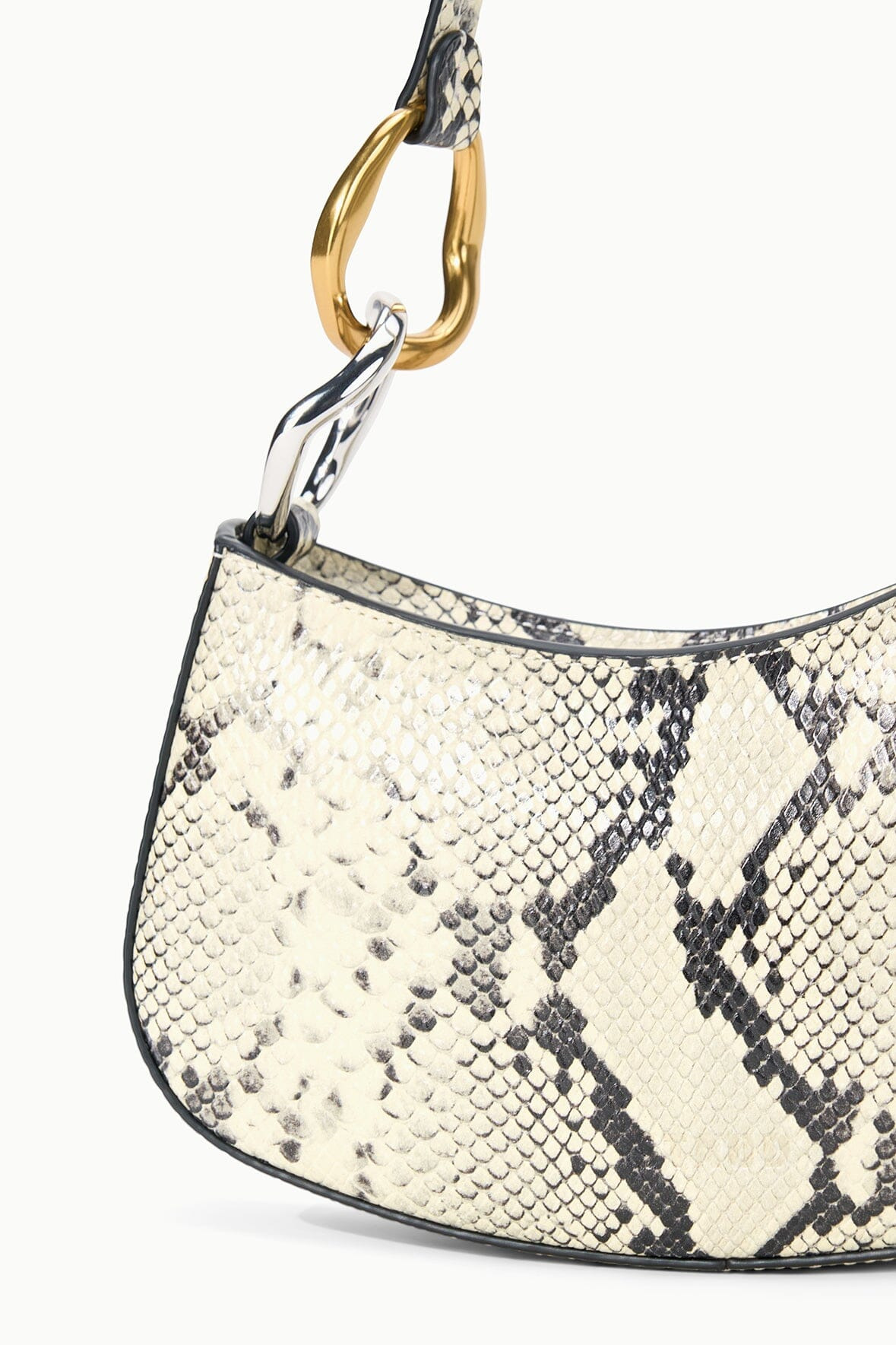 STAUD OLLIE BAG WHITE SNAKE - 5