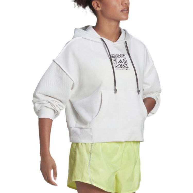 (WMNS) Adidas x Karlie Kloss Hoodie 'White' HB1448 - 4