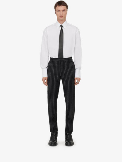 Alexander McQueen Men's Tailored Cigarette Trousers in Black/white outlook