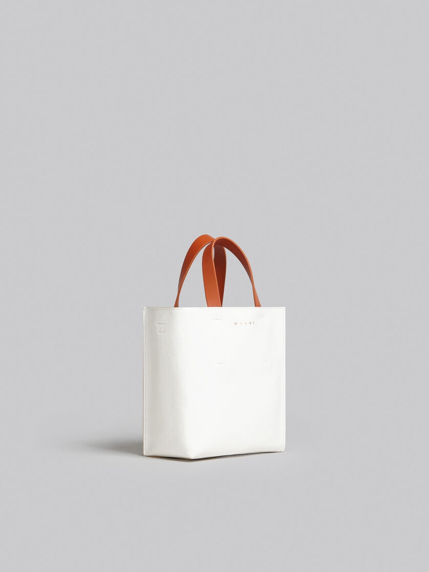 MUSEO SOFT MINI BAG IN WHITE LIGHT BLUE AND ORANGE LEATHER - 6