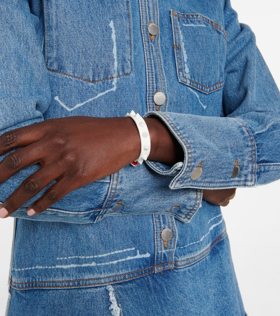 Loubilink embellished leather bracelet - 5