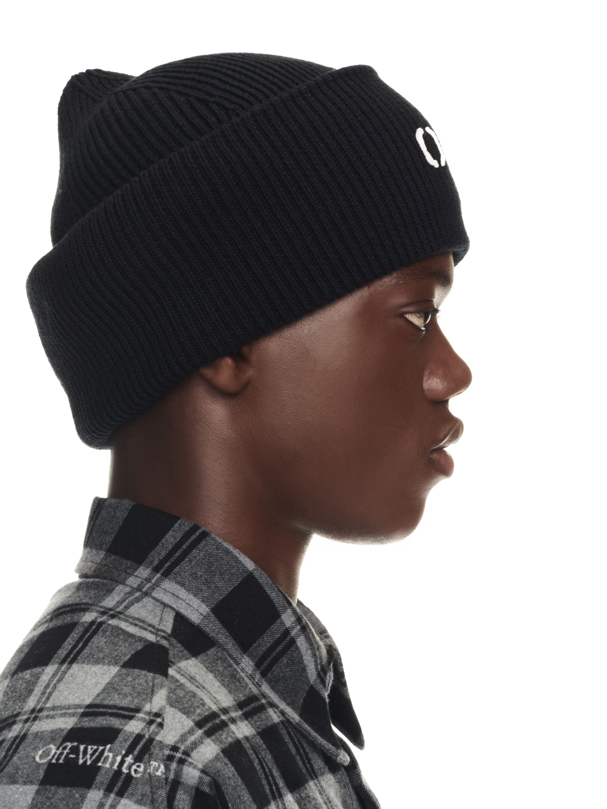 Off Stamp Loose Knit Beanie - 4