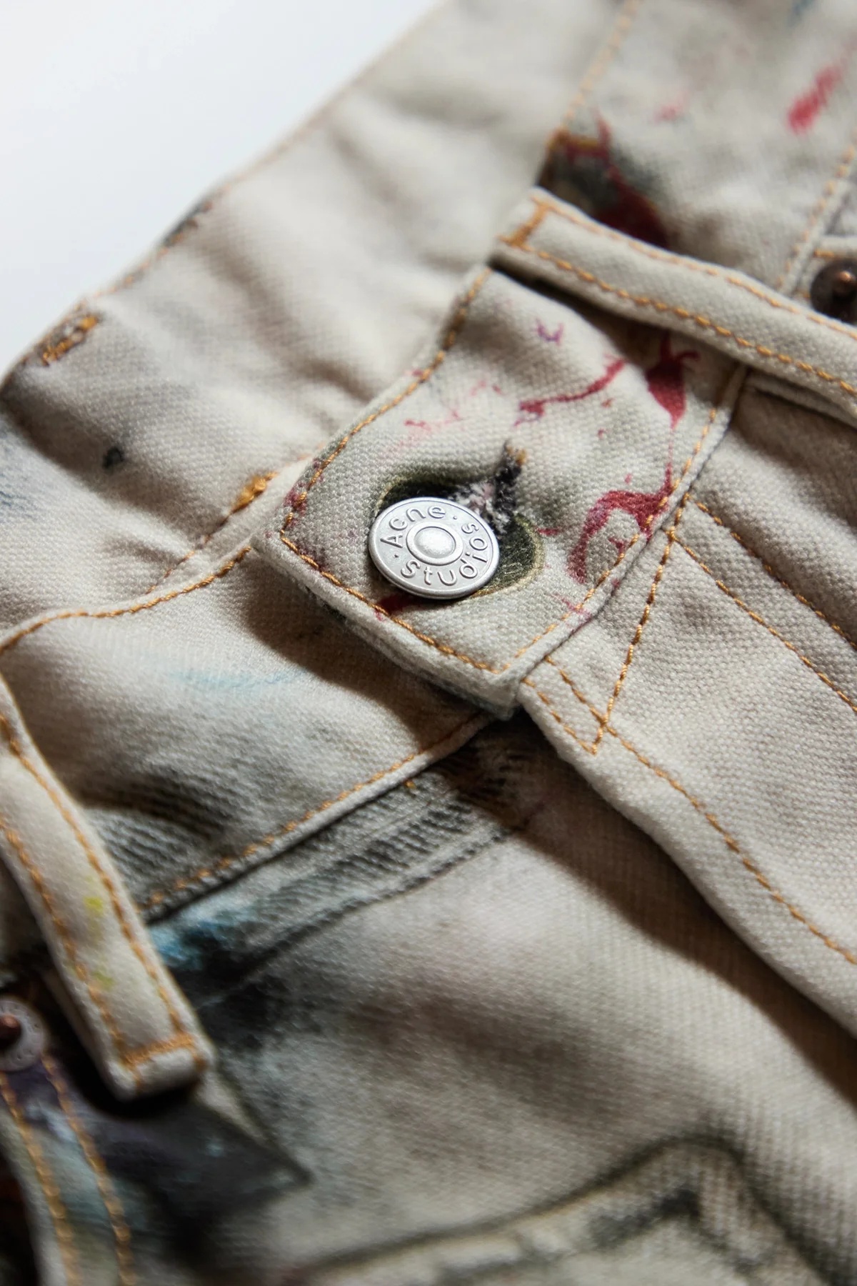 Acne Studios Painter Trompe L'oeil Jeans White/Multi - 3