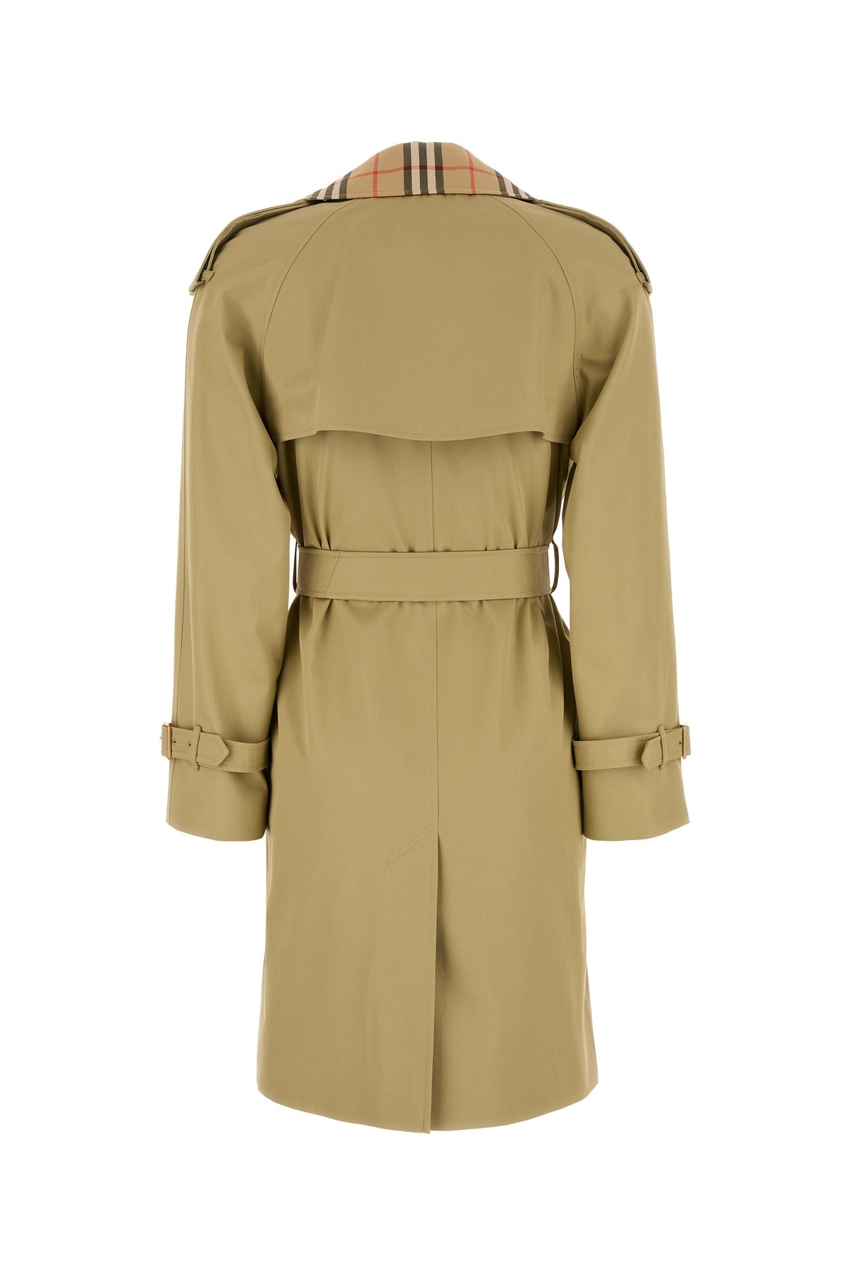 Sage green gabardine Castleford trench coat - 2