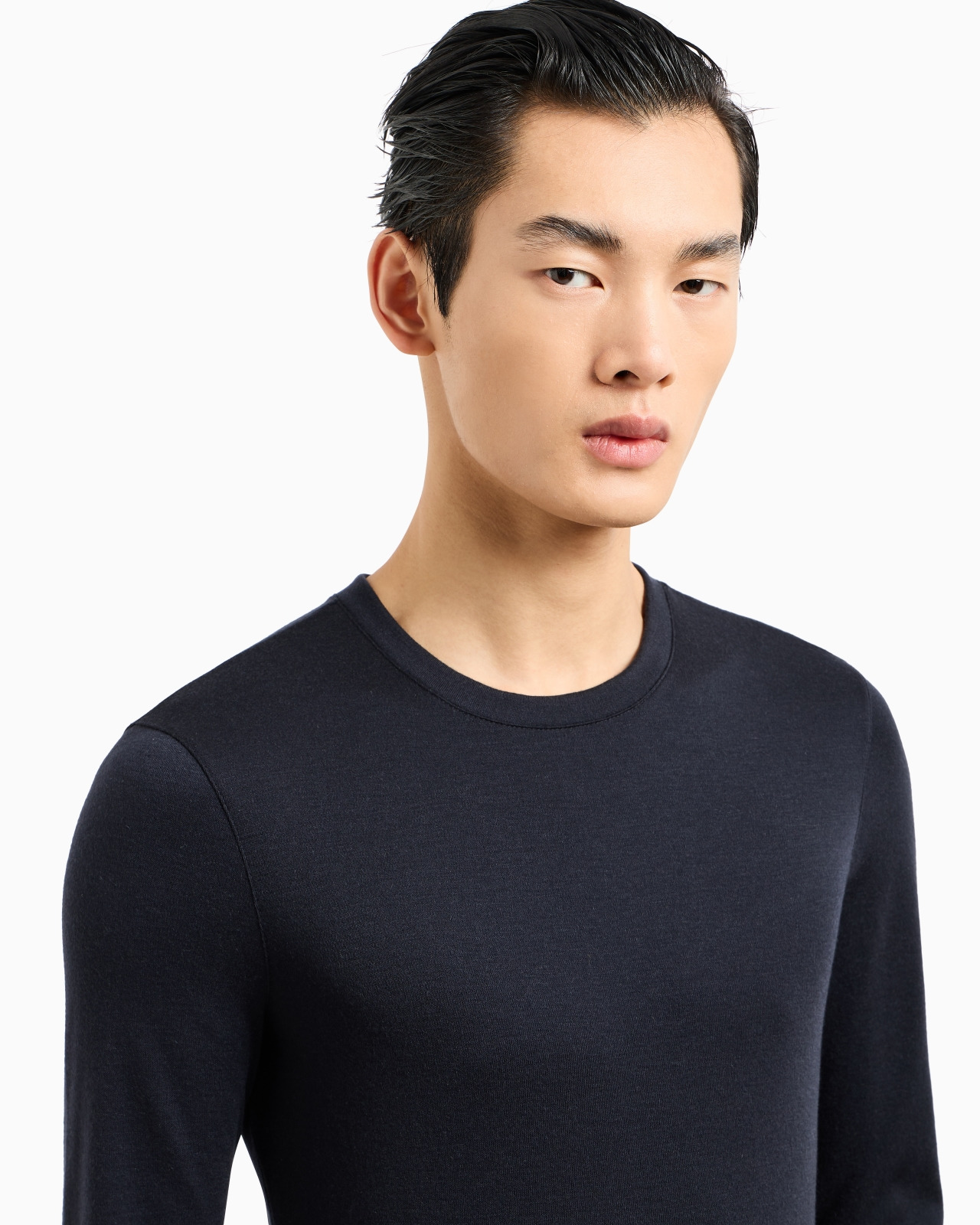 ICON CASHMERE INTERLOCK CREW-NECK JUMPER - 5