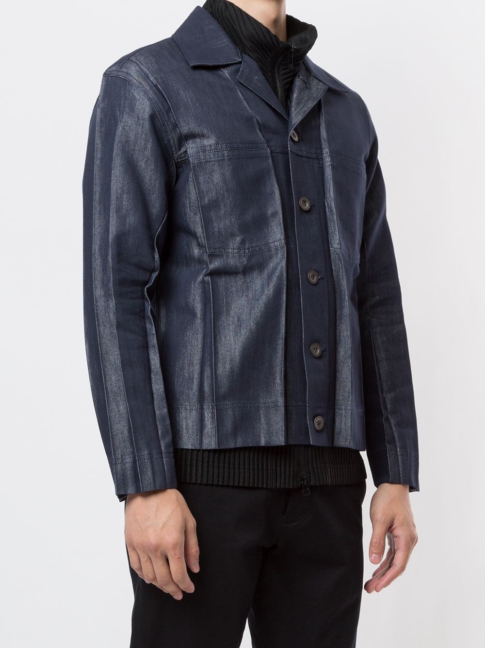 fitted pleated jacket - 3