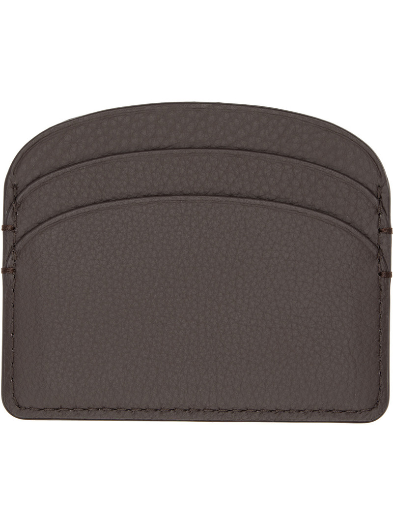 A.P.C. Brown Demi-Lune Card Holder outlook