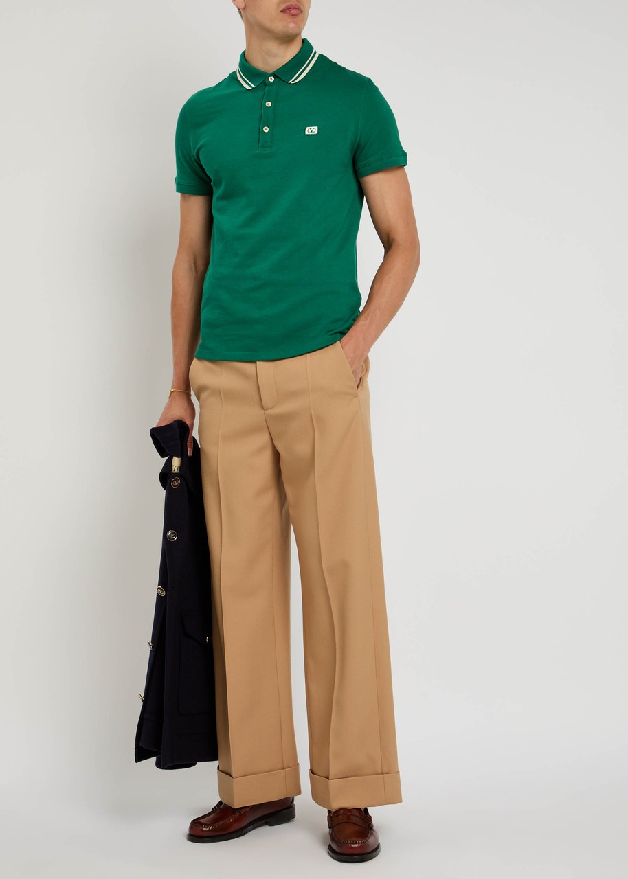 Valentino Garavani Vlogo Piqué Cotton Polo Shirt - 4