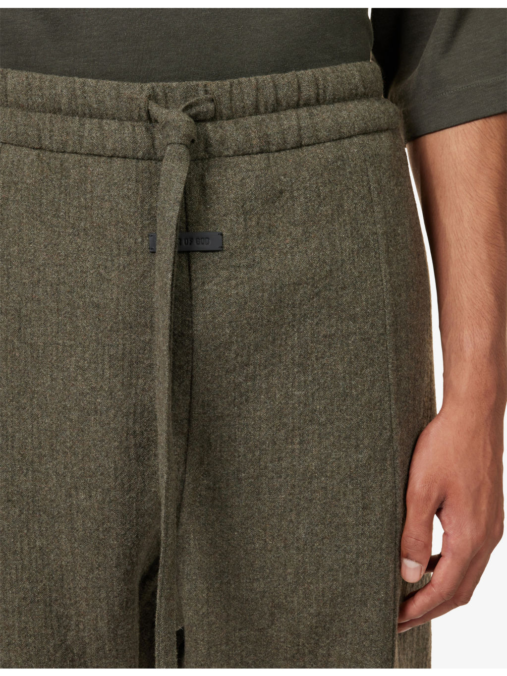 Drawstring Wide-Leg Wool-Blend Trousers - 5