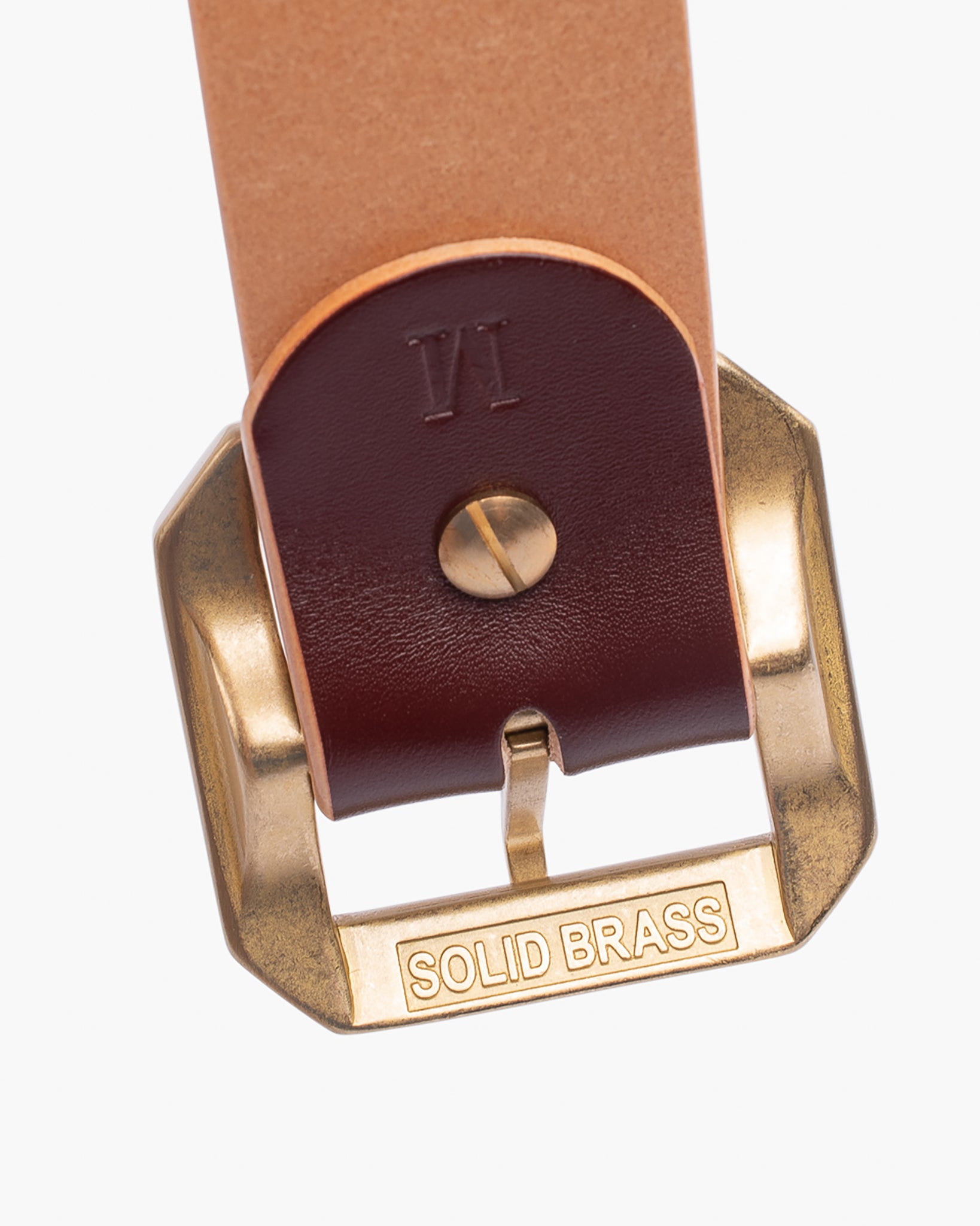 OGL-BELT-SPGAR-BRN OGL Single Prong Garrison Buckle Leather Belt  - Hand-Dyed Brown - 6