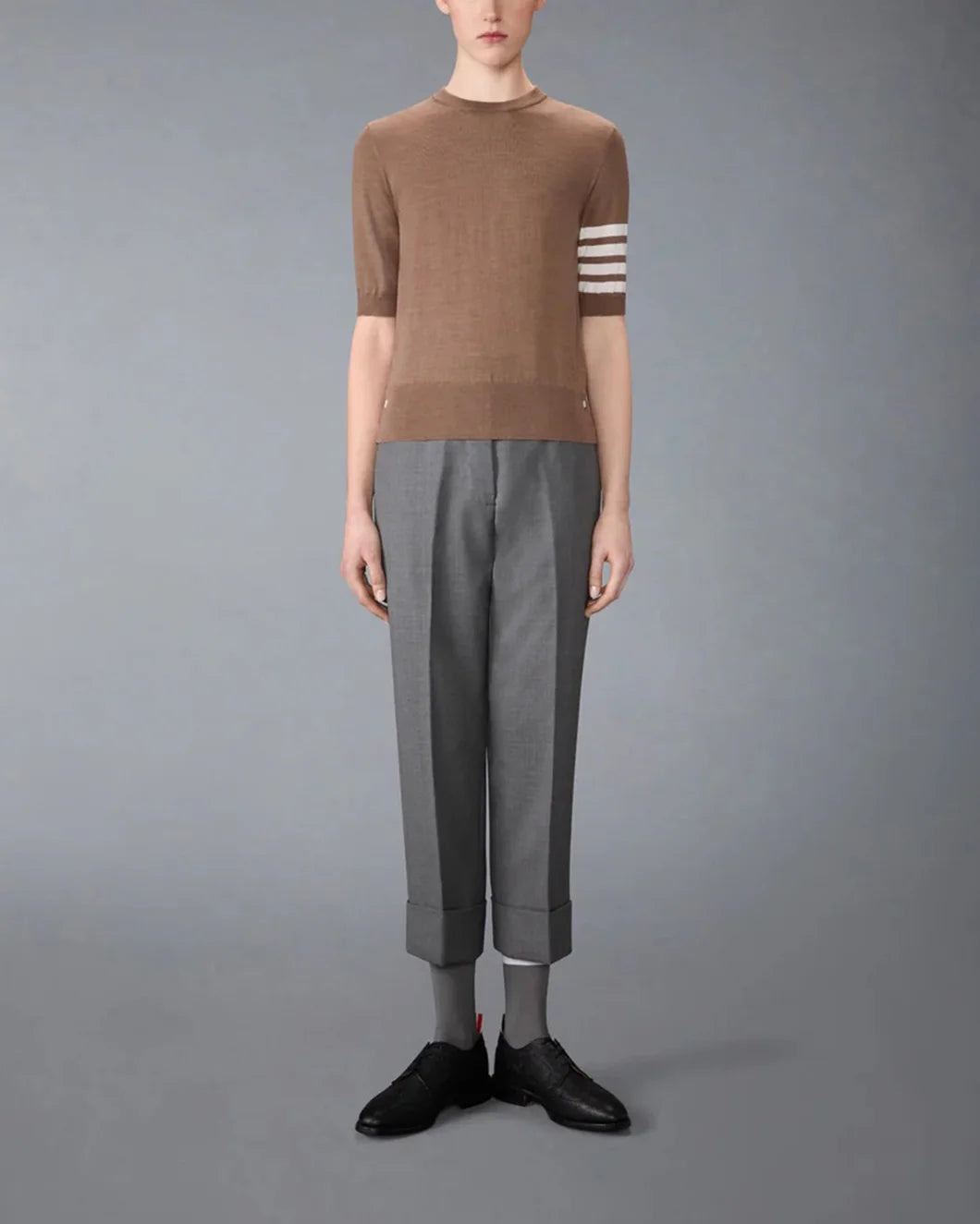 MERINO WOOL JERSEY STITCH 4-BAR TEE - 5
