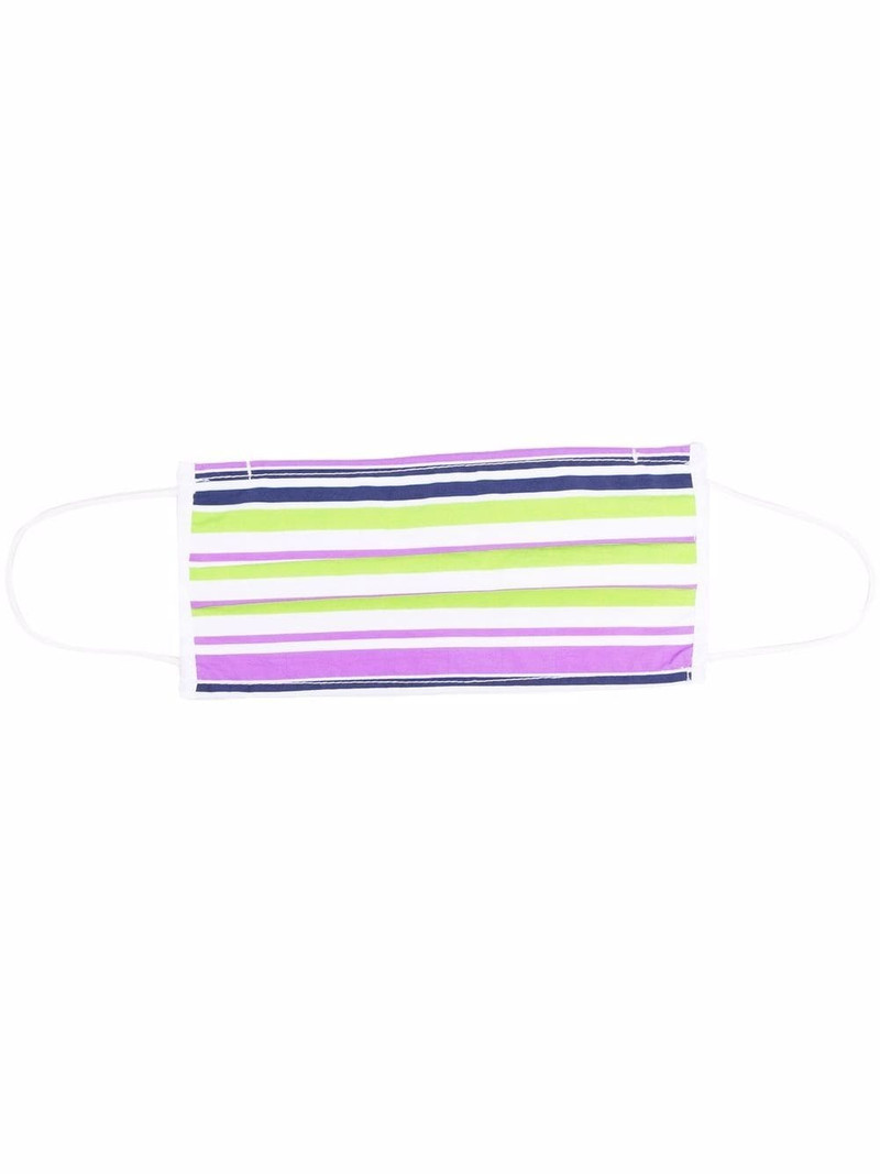 stripe-print face mask 1