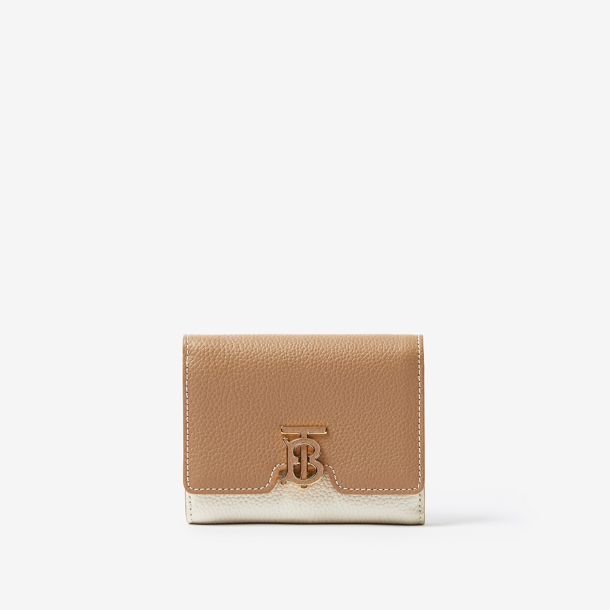 Grainy Leather TB Compact Wallet - 1