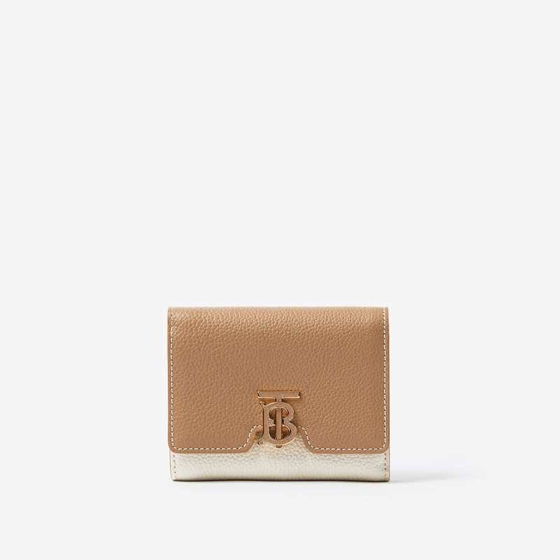 Grainy Leather TB Compact Wallet 1