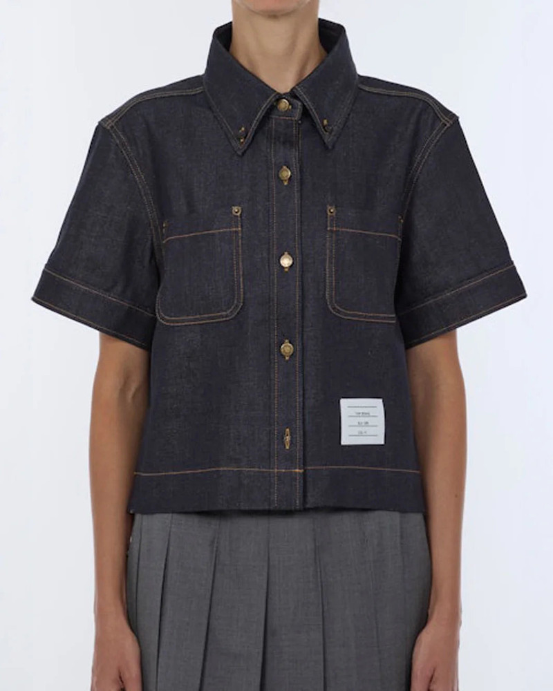 Thom Browne JAPANESE SELVEDGE DENIM BUTTON DOWN outlook