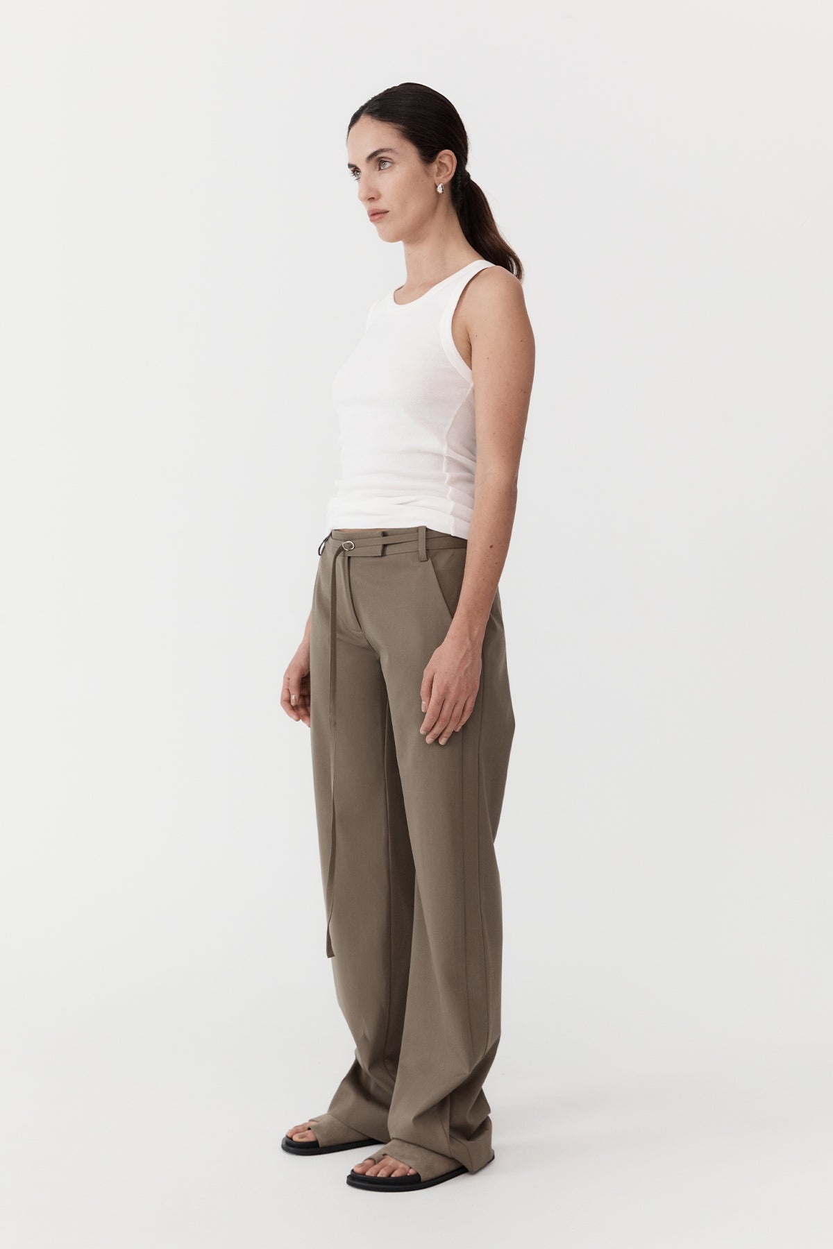 90s Panelled Pants - Kelp - 4