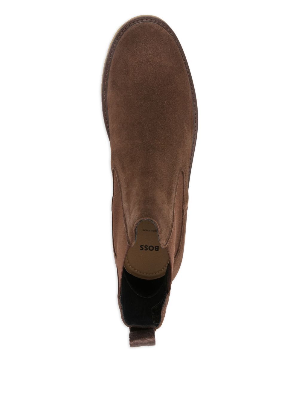 elasticated-panel suede boots - 4