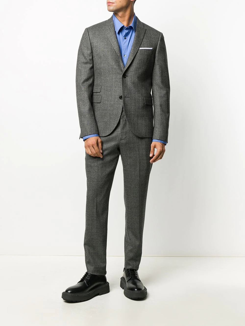 pinstripe single-breasted suit - 2