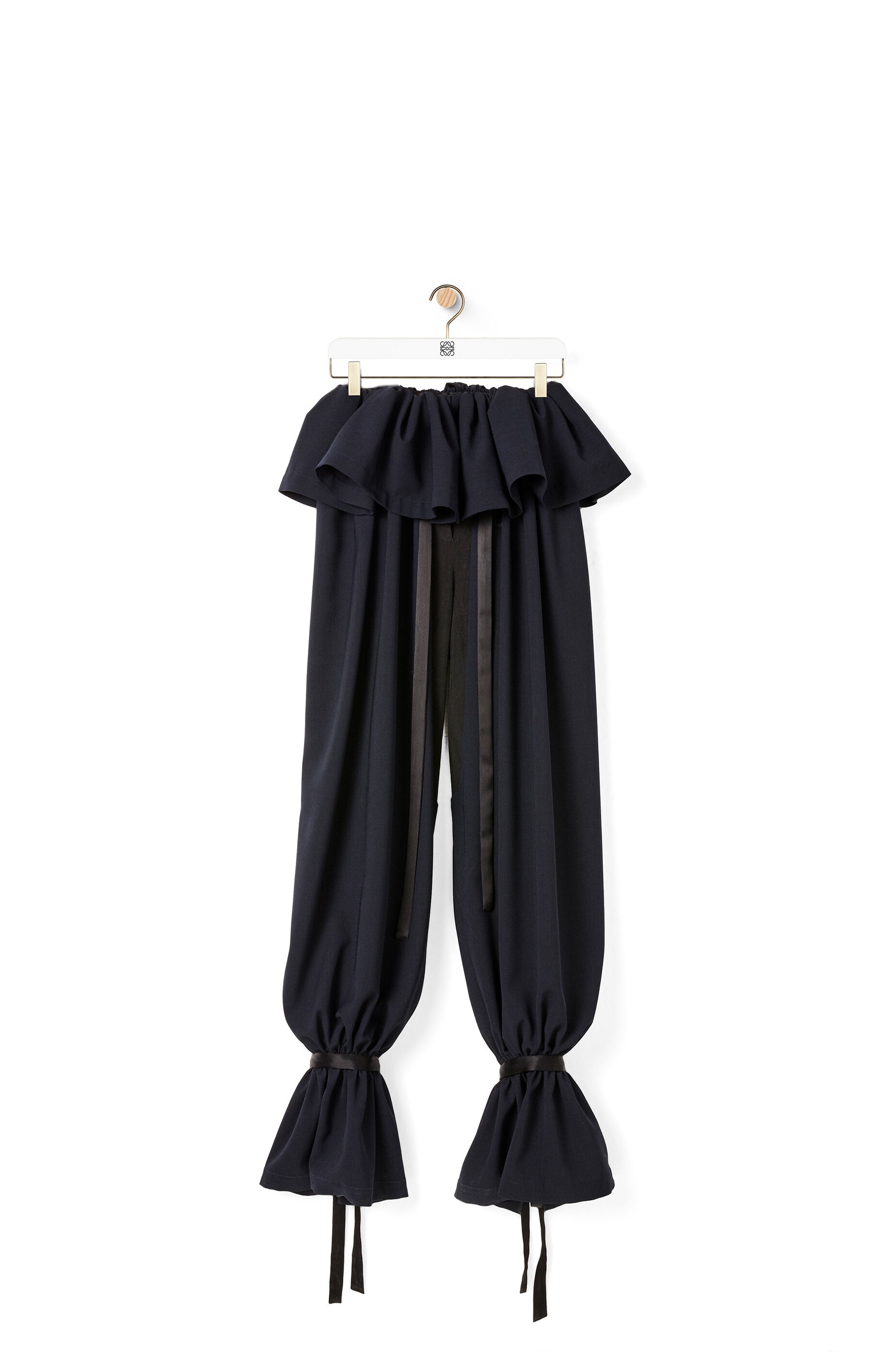 Tie trousers in polyester and viscose - 1